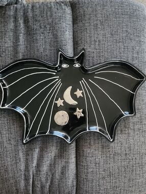 Anthropologie Francesca Kaye Halloween Magic Bat Platter